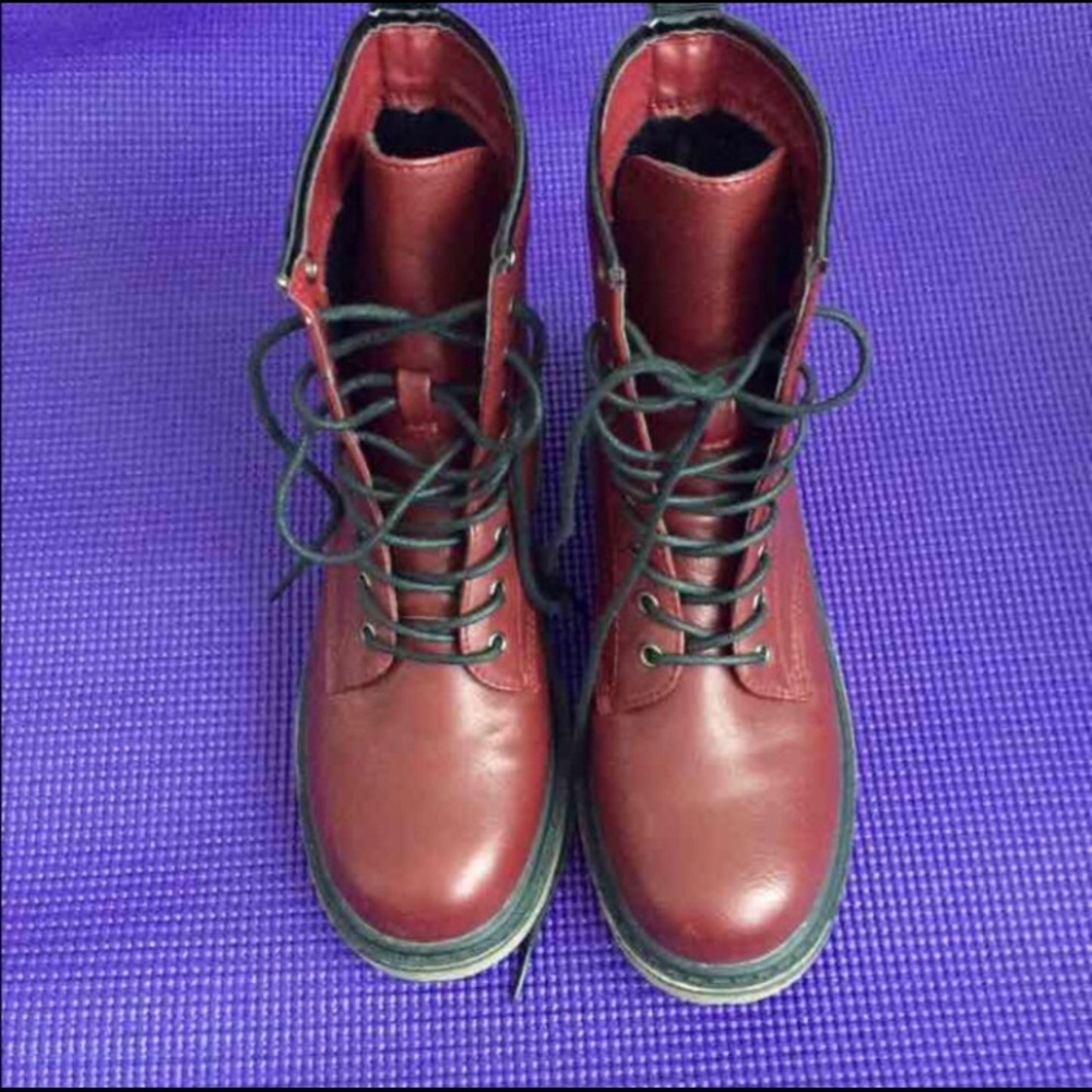 Maroon Combat boots